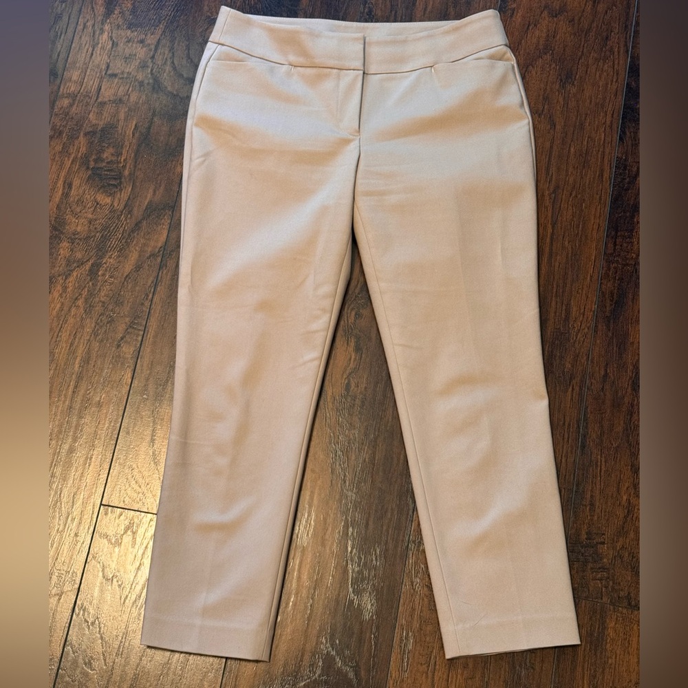New Ann Taylor LOFT Dress Pants Petites Women's Size 6P Marisa Straight Beige